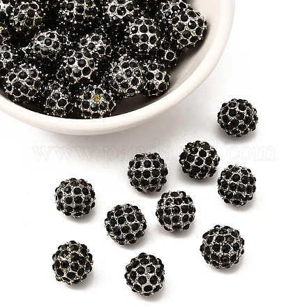 Бусины из сплава и страза RB-A034-10mm-A02B-1