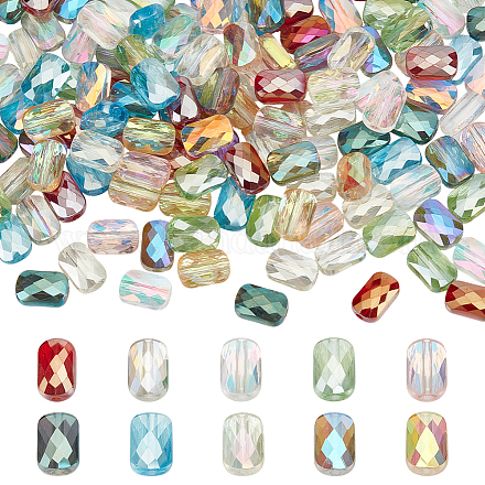 150 шт. 10 прозрачных гальванических стеклянных бусины EGLA-PH0001-85-1