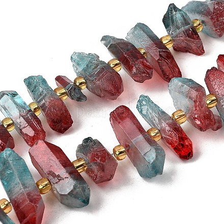 Гальванические природный кристалл кварца бусы пряди G-F800-D16-1