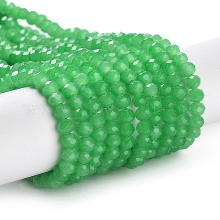 Запекание расписных стеклянных бусин с имитацией нефрита X-DGLA-A034-J4MM-A10-1