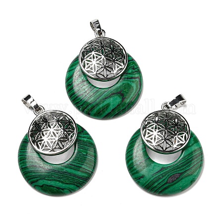 Синтетического малахита подвески KK-F751-M-A04-1