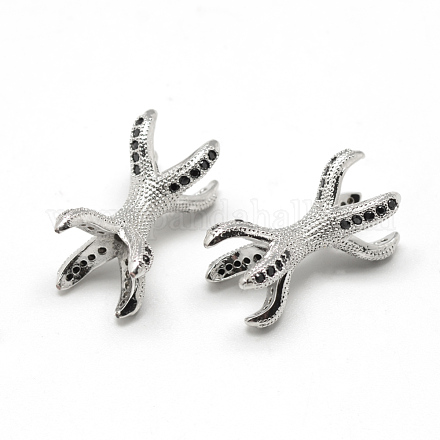 Стойки обшивки латунь кубического циркония бусы ZIRC-S047-01P-1