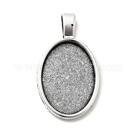 Старинные тибетском стиле сеттинги сплава подвеска кабошон X-TIBEP-O006-04AS-1