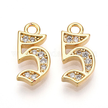 Латунные микро проложить кубического циркония подвески KK-N261-104F-G-1