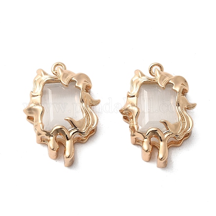 Латунь стекло кулоны KK-Z103-11KCG-02-1