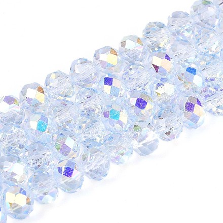 Прозрачные стеклянные бусины X-EGLA-N016-6mm-02-1