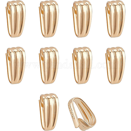 10 шт. латунные защелки на дужках KK-BC0003-55G-1