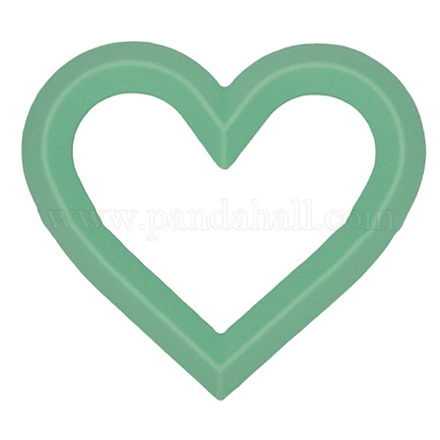 Экологически чистые силиконовые фокальные бусины для пищевых продуктов в форме сердца SIL-WH0018-26C-1