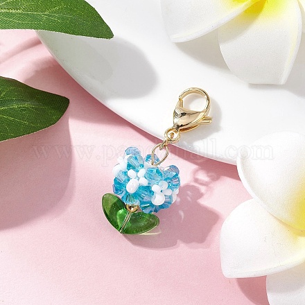 Стеклянные подвески в виде цветов HJEW-MZ00218-03-1
