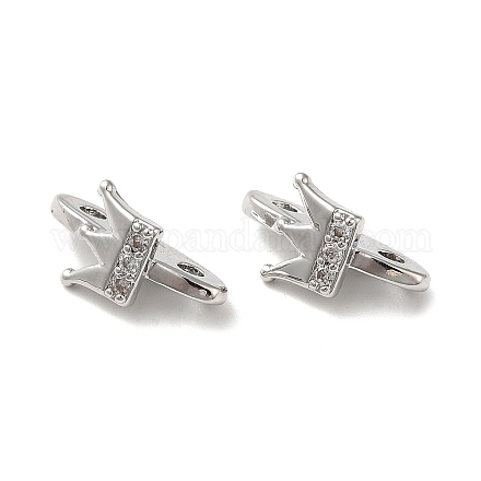 Латунный микро pave прозрачный кубик циркония подвески KK-P239-20P-1