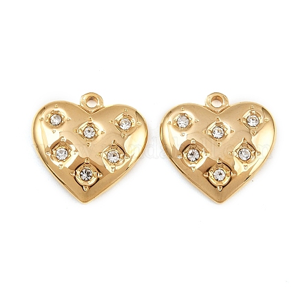 Подвески со стразами из нержавеющей стали 304 STAS-I352-10G-01-1