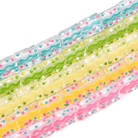 Нити стеклянных эмалевых бусин GLAA-T028-05-1