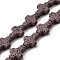 Natural Lava Rock Beads Strands, Cross, Dyed, Rosy Brown, 18x13x6mm, Hole: 1.5mm, about 23pcs/strand, 16.14''(41cm)