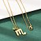 304 Stainless Steel Glass Drill Birth Stone Constellation Pendant Necklaces, Real 18K Gold Plated, Vacuum Plating, Scorpio, 17.72 inch(45cm), pendant: 16x15.5x1.5mm