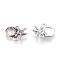 Tibetan Style Alloy Links connectors, Shell With Starfish/Sea Stars, Cadmium Free & Lead Free, Antique Silver, 13x18x2.5mm, Hole: 1.5mm, about 800pcs/1000g
