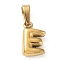 316L Surgical Stainless Steel Charms, Letter Charm, Golden, Letter E, 10x6x2.5mm, Hole: 2.5x4.5mm