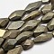 Natural Pyrite Nuggets Beads Strands, 20~55x14~20x8~20mm, Hole: 1mm, 15.7 inch