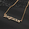 Twelve Constellations Stainless Steel Pendant Necklaces, Golden, Sagittarius, 15.75 inch(40cm)