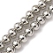 Electroplate Glass Beads Strands, Round, Platinum Plated, 8x7.5mm, Hole: 1.2mm, about 54pcs/strand, 8.07''(20.5cm)