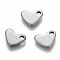 Tarnish Resistant 304 Stainless Steel Charms, Laser Cut, Heart, Stainless Steel Color, 7.5x5.5x1mm, Hole: 1.2mm