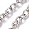 Tarnish Resistant 304 Stainless Steel Rolo Chains, Unwelded, Stainless Steel Color, 7.8mm, Links: 9.9x7.8x1.9mm