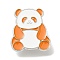Panda Enamel Pins, Platinum Plated Alloy Badge for Backpack Clothes, Orange, 26x23x1.5mm