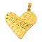 Alloy Big Pendants, Heart, Golden, 67x69x2mm, Hole: 5mm