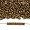 TOHO Demi Round Seed Beads, Japanese Seed Beads, Metallic Colours, (223) Antique Bronze, 8/0, 3x1.15mm, about 3722pcs/50g