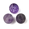 Natural Amethyst Cabochons, Flat Round, 10x8~9.5mm