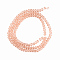 Glass Beads Strands, Faceted, Rondelle, Salmon, 4x3mm, Hole: 0.9mm, about 105~110pcs/strand, 38~39cm