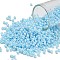 TOHO Round Seed Beads, Japanese Seed Beads, (124) Opaque Luster Pale Blue, 8/0, 3mm, Hole: 1mm, about 1111pcs/50g