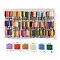 72 Cards 72 Colors 6-Ply Polyester Embroidery Floss, Cross Stitch Threads, Mixed Color, 0.5mm, about 4.37 Yards(4m)/card, 1 card/color