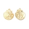 Alloy Enamel Pendants, ABS Imitation Pearl, Golden, Seashell Starfish, Golden, 27.5x24x4.5mm, Hole: 2.5mm