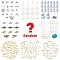 Lucky Bag, Random Style Metal Charms Connectors Kits, Open Back Bezel, Random Color