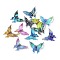 Translucent Resin Cabochons, Butterfly, Mixed Color, 13x15.5x3.7mm