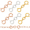 925 Sterling Silver Spring Ring Clasps, Mixed Color, 15mm, 6pcs/set