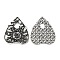 Tibetan Style Alloy Pendants, Cadmium Free & Nickel Free & Lead Free, Antique Silver, Heart, 26x22.5x1.5mm, Hole: 1.8mm