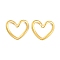 Ion Plating(IP) 304 Stainless Steel Linking Rings, Heart, Real 18K Gold Plated, 15x17x4mm, Inner Diameter: 7.5x13.5mm