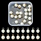 20Pcs 2 Colors Resin Imitation Pearl Round Charms, with Alloy Findings, Platinum & Golden, 8mm, 10pcs/color