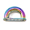 Rainbow Color Alloy Bag Suspension Clasps, Metal Arch Bridge Hardware, with Screws & Spacer, Semi-circle, 1.7x2.7x0.75cm, Inner Diameter: 0.95x1.3cm