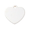 925 Sterling Silver Blank Heart Charms, Silver, 12x12x1mm, Hole: 1.4mm