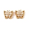 Brass Micro Pave Cubic Zirconia Beads, Butterfly, Real 18K Gold Plated, Clear, 11x13x7mm, Hole: 1.4mm