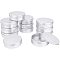 Round Aluminium Tin Cans, Aluminium Jar, Storage Containers for Cosmetic, Candles, Candies, with Screw Top Lid, Platinum, 3-3/4x1-1/8 inch(9.4x2.75cm), Capacity: 150ml, 12pcs/box