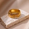 304 Stainless Steel Finger Rings, Real 18K Gold Plated, 9.5mm, US Size 9(18.9mm)