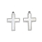 304 Stainless Steel Pendants, Natural White Shell Cross Charms, Stainless Steel Color, 16.9x11.5x1.8mm, Hole: 1.4mm