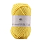 Polyester Yarn for Sweater Hat, for Knitting Crochet Supplies, Yellow, 2mm, about 94.05 Yards(86m)/Skein