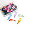 Spray Painted Iron Snap Hair Clips, with Enamel, Mixed Color, 90pcs/box