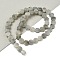 Natural Labradorite Beads Strands, Flat Round, 8.5x4.5~5mm, Hole: 0.8mm, about 50pcs/strand, 16.73~17.01'''(42.5~43.2cm)