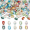 150Pcs 10 Style Transparent Electroplate Glass Beads, Rainbow Plated, Faceted, Rectangle, Mixed Color, 9x6x4mm, Hole: 1.2mm, 15pcs/color