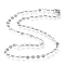 Non-Tarnish 304 Stainless Steel Link Chain Necklaces, with Lobster Claw Clasps, Flat Round, Stainless Steel Color, 16.53 inch~16.73 inch(42~42.5cm), Flat Round: 4x0.4mm